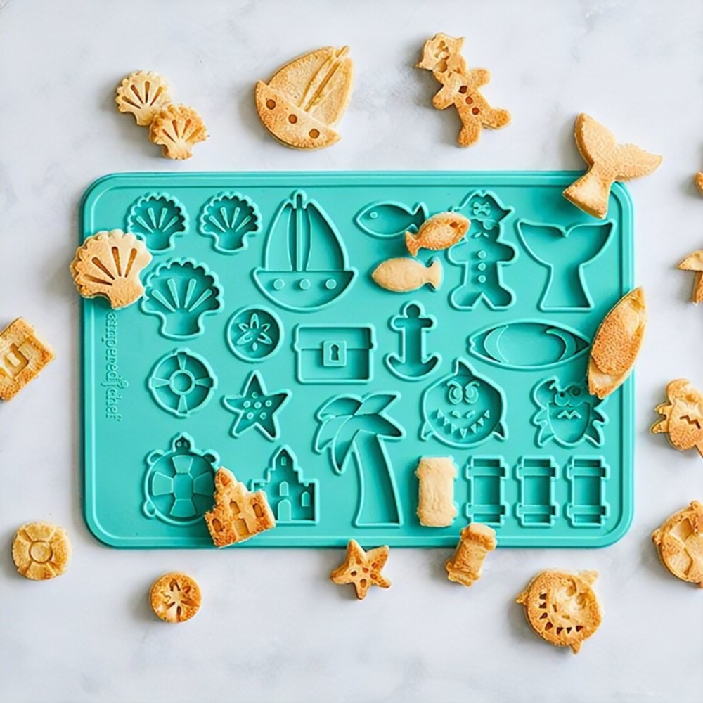 Pampered Chef Summer Cookie Mold #100183 GREAT BEACH COOKIES (NIB)